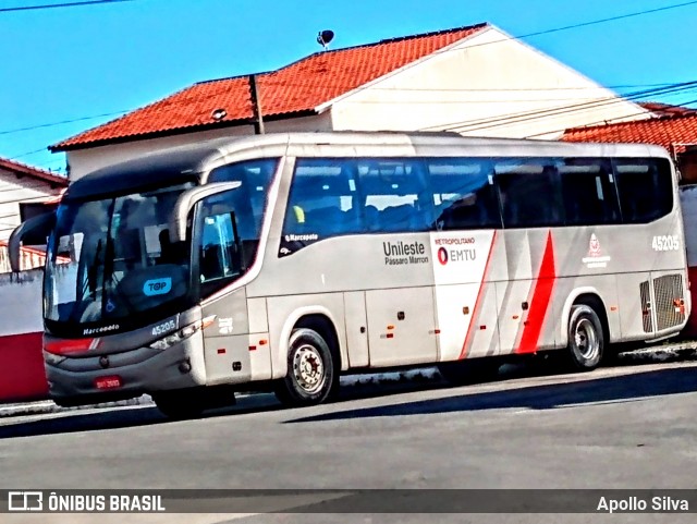 Empresa de Ônibus Pássaro Marron 45205 na cidade de Cruzeiro, São Paulo, Brasil, por Apollo Silva. Número da foto: #12572465.