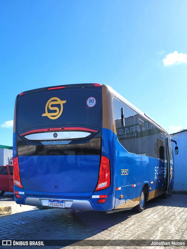 Soares Turismo e Fretamento 3550 na cidade de Messias, Alagoas, Brasil, por Jonathan Nunes. Número da foto: #12572787.