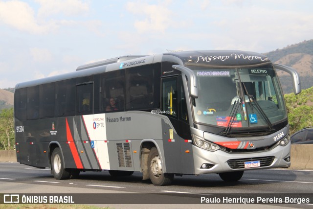 Empresa de Ônibus Pássaro Marron 91.504 na cidade de Roseira, São Paulo, Brasil, por Paulo Henrique Pereira Borges. Número da foto: #12570794.