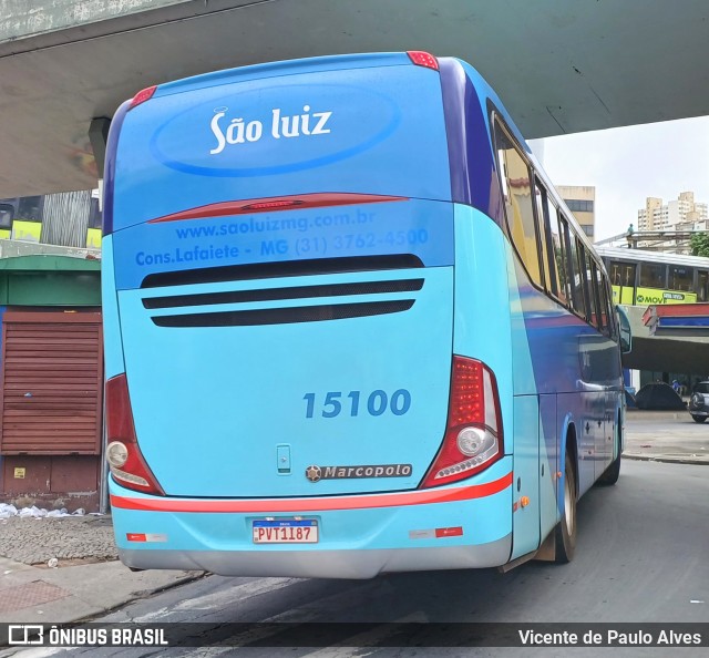 Viação São Luiz 15100 na cidade de Belo Horizonte, Minas Gerais, Brasil, por Vicente de Paulo Alves. Número da foto: #12570385.