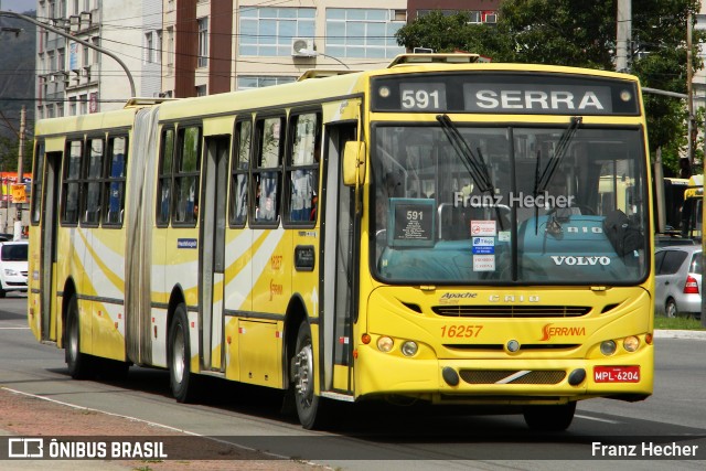 Viação Serrana 16257 na cidade de Vitória, Espírito Santo, Brasil, por Franz Hecher. Número da foto: #12572486.