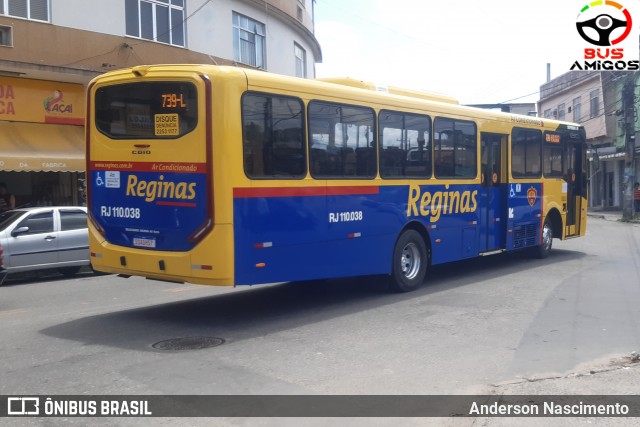 Auto Viação Reginas RJ 110.038 na cidade de São João de Meriti, Rio de Janeiro, Brasil, por Anderson Nascimento . Número da foto: #12531488.
