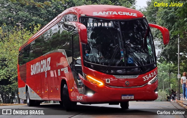Viação Santa Cruz 35424 na cidade de São Paulo, São Paulo, Brasil, por Carlos Júnior. Número da foto: #12531170.