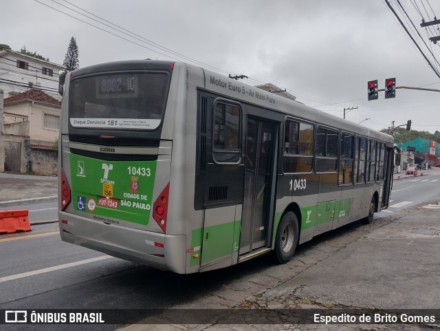 Viação Santa Brígida 1 0433 na cidade de São Paulo, São Paulo, Brasil, por Espedito de Brito Gomes. Número da foto: #12530703.
