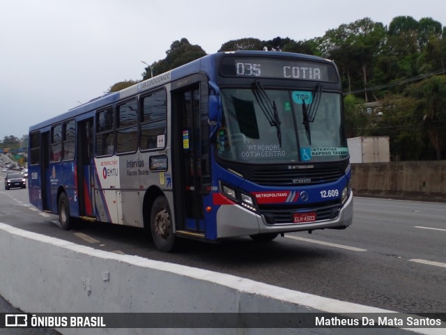 Auto Viação Bragança Metropolitana > Viação Raposo Tavares 12.609 na cidade de Cotia, São Paulo, Brasil, por Matheus Da Mata Santos. Número da foto: #12531212.