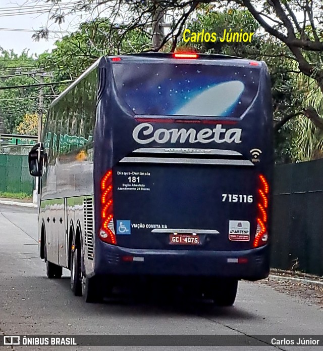Viação Cometa 715116 na cidade de São Paulo, São Paulo, Brasil, por Carlos Júnior. Número da foto: #12531260.