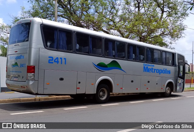 Expresso Metrópolis Transportes e Viagens 2411 na cidade de Campinas, São Paulo, Brasil, por Diego Cardoso da Silva. Número da foto: #12529470.