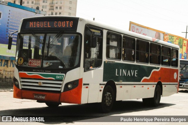 Linave Transportes 0417 na cidade de Nova Iguaçu, Rio de Janeiro, Brasil, por Paulo Henrique Pereira Borges. Número da foto: #12530914.