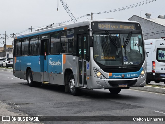 Auto Ônibus Fagundes RJ 101.021 na cidade de Niterói, Rio de Janeiro, Brasil, por Cleiton Linhares. Número da foto: #12573822.