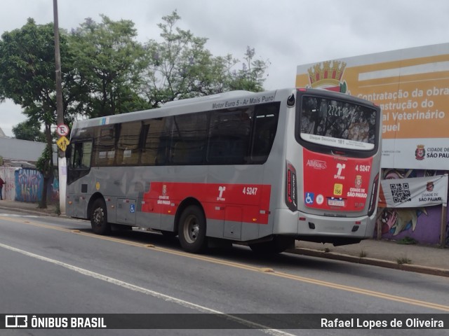 Allibus Transportes 4 5247 na cidade de São Paulo, São Paulo, Brasil, por Rafael Lopes de Oliveira. Número da foto: #12573582.
