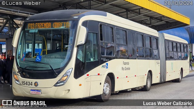 Leblon Transporte de Passageiros 15434 na cidade de Fazenda Rio Grande, Paraná, Brasil, por Lucas Weber Calizario. Número da foto: #12573627.