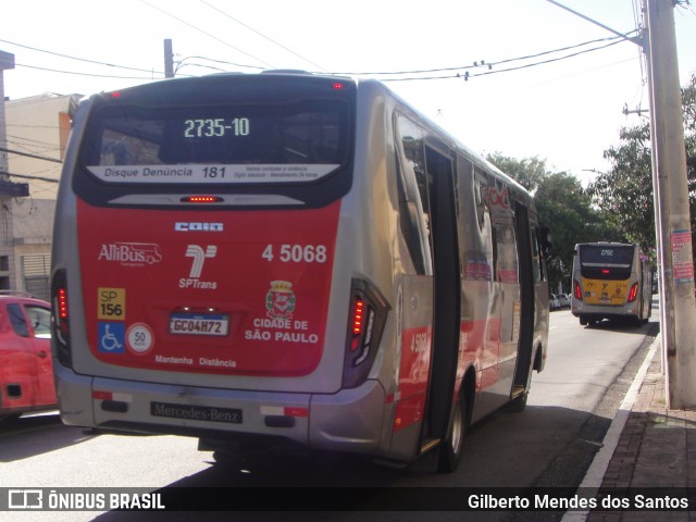 Allibus Transportes 4 5068 na cidade de São Paulo, São Paulo, Brasil, por Gilberto Mendes dos Santos. Número da foto: #12573053.