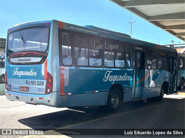 Auto Ônibus Fagundes RJ 101.328 na cidade de Niterói, Rio de Janeiro, Brasil, por Luiz Eduardo Lopes da Silva. Número da foto: #12573149.