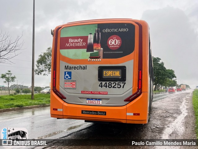 Auto Viação Marechal Brasília 448257 na cidade de Riacho Fundo II, Distrito Federal, Brasil, por Paulo Camillo Mendes Maria. Número da foto: #12577254.
