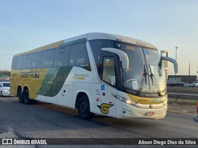 Empresa Gontijo de Transportes 18095 na cidade de Goianinha, Rio Grande do Norte, Brasil, por Alison Diego Dias da Silva. Número da foto: #12576773.