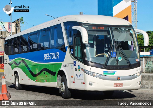 Bel-Tour Transportes e Turismo 303 na cidade de Rio de Janeiro, Rio de Janeiro, Brasil, por Tadeu Vasconcelos. Número da foto: #12579566.