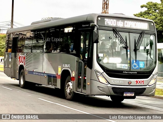 Auto Viação 1001 RJ 108.813 na cidade de Niterói, Rio de Janeiro, Brasil, por Luiz Eduardo Lopes da Silva. Número da foto: #12580594.