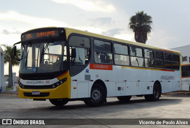 Viação Araguarina 3195 na cidade de Goiânia, Goiás, Brasil, por Vicente de Paulo Alves. Número da foto: #12581123.