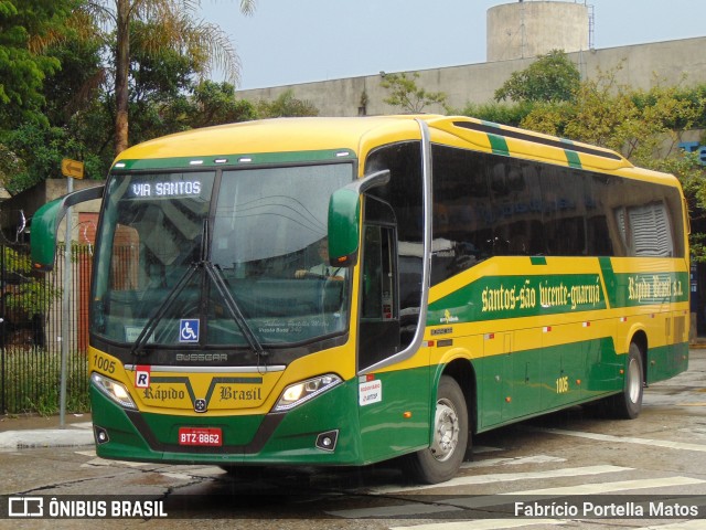 Viação Rápido Brasil 1005 na cidade de São Paulo, São Paulo, Brasil, por Fabrício Portella Matos. Número da foto: #12582487.