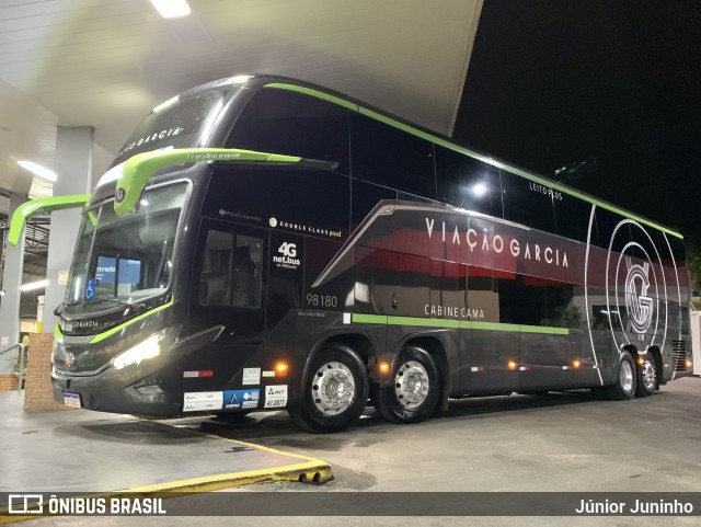 Viação Garcia 98180 na cidade de Pardinho, São Paulo, Brasil, por Júnior Juninho. Número da foto: #12582336.