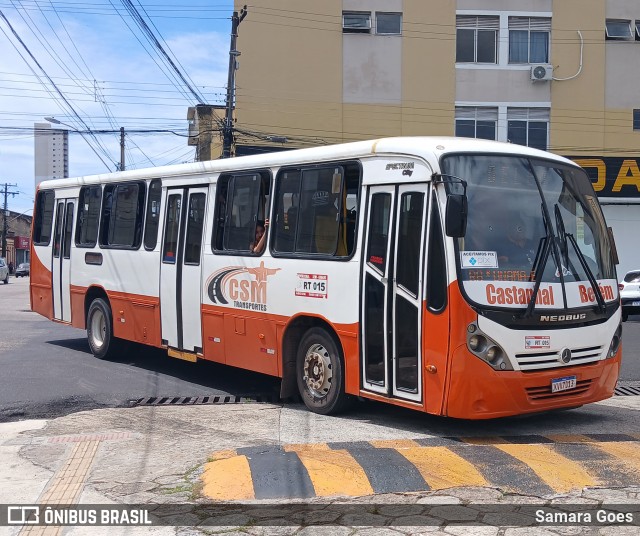 CSM Transporte e Turismo RT 015 na cidade de Belém, Pará, Brasil, por Samara Goes. Número da foto: #12583581.