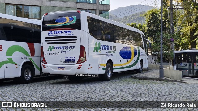 Marinho Transporte e Turismo RJ 402.010 na cidade de Petrópolis, Rio de Janeiro, Brasil, por Zé Ricardo Reis. Número da foto: #12582437.