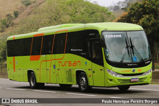 Tursan - Turismo Santo André 810 na cidade de Piraí, Rio de Janeiro, Brasil, por Paulo Henrique Pereira Borges. Número da foto: #12583592.
