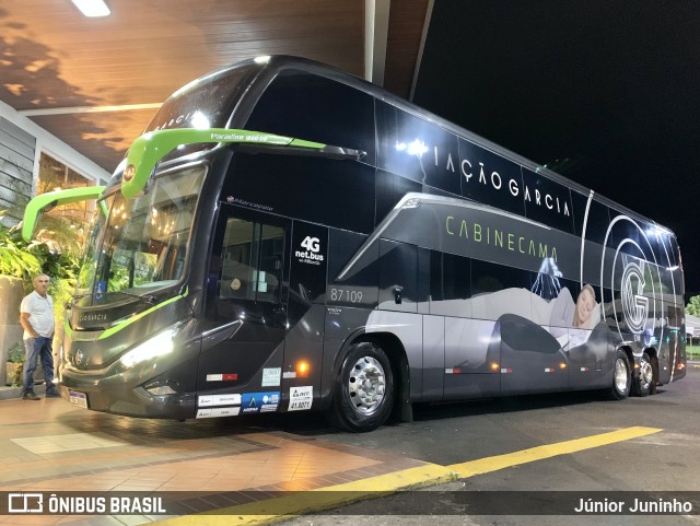 Viação Garcia 87109 na cidade de Pardinho, São Paulo, Brasil, por Júnior Juninho. Número da foto: #12582325.