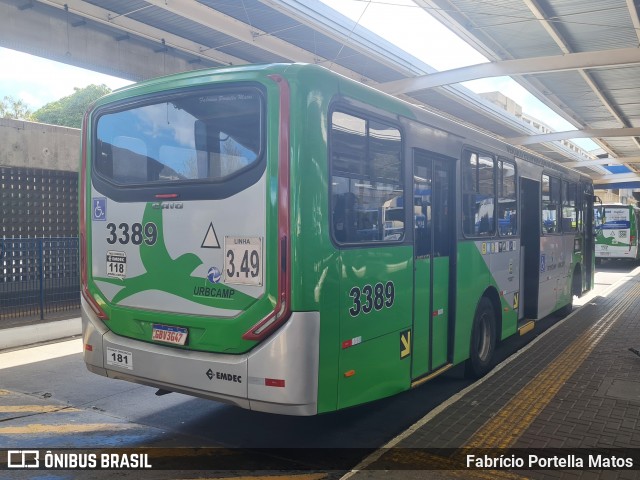 VB Transportes e Turismo 3389 na cidade de Campinas, São Paulo, Brasil, por Fabrício Portella Matos. Número da foto: #12582644.