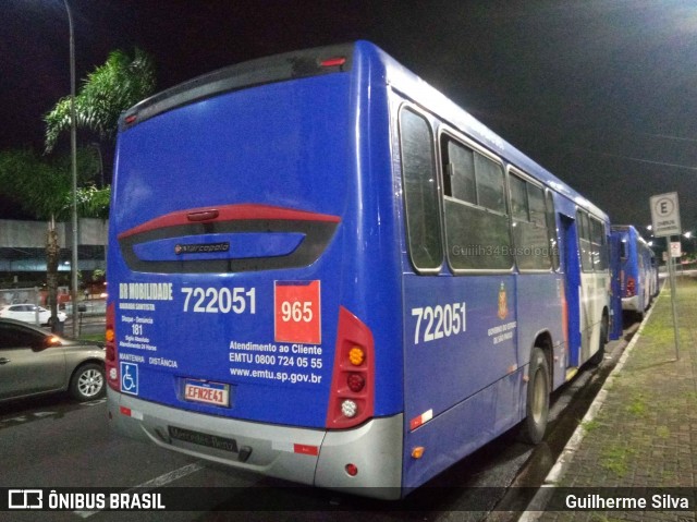 BR Mobilidade Baixada Santista 722051 na cidade de Praia Grande, São Paulo, Brasil, por Guilherme Silva. Número da foto: #12581817.
