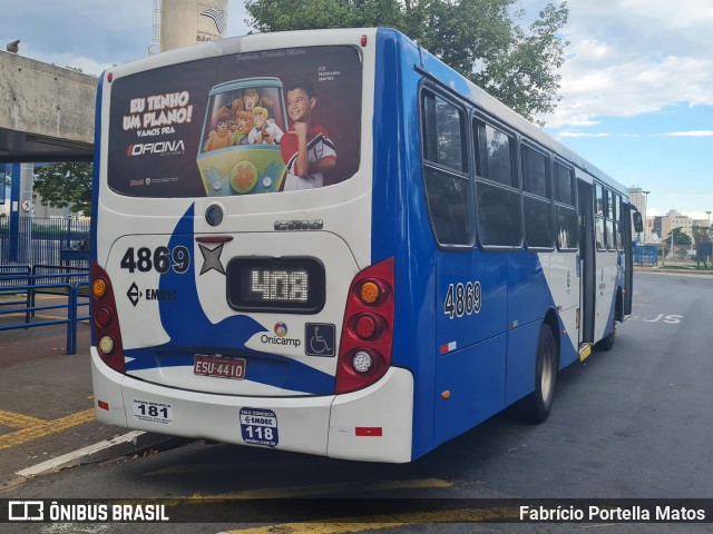 Onicamp Transporte Coletivo 4869 na cidade de Campinas, São Paulo, Brasil, por Fabrício Portella Matos. Número da foto: #12582557.
