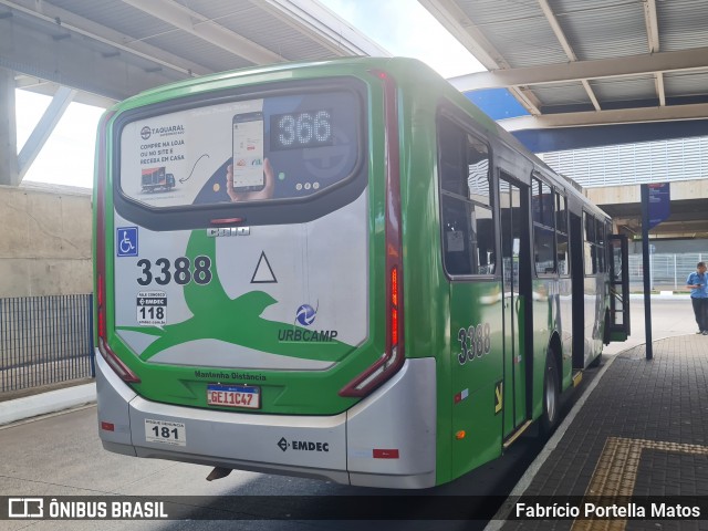VB Transportes e Turismo 3388 na cidade de Campinas, São Paulo, Brasil, por Fabrício Portella Matos. Número da foto: #12582638.