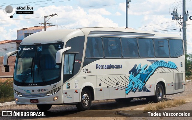 Viação Pernambucana Transporte e Turismo 327 na cidade de Juazeiro, Bahia, Brasil, por Tadeu Vasconcelos. Número da foto: #12581701.
