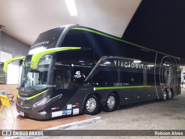 Viação Garcia 98031 na cidade de Santa Cruz do Rio Pardo, São Paulo, Brasil, por Robson Alves. Número da foto: #12585491.