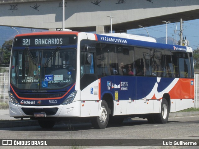 Viação Ideal B28576 na cidade de Rio de Janeiro, Rio de Janeiro, Brasil, por Luiz Guilherme. Número da foto: #12587105.