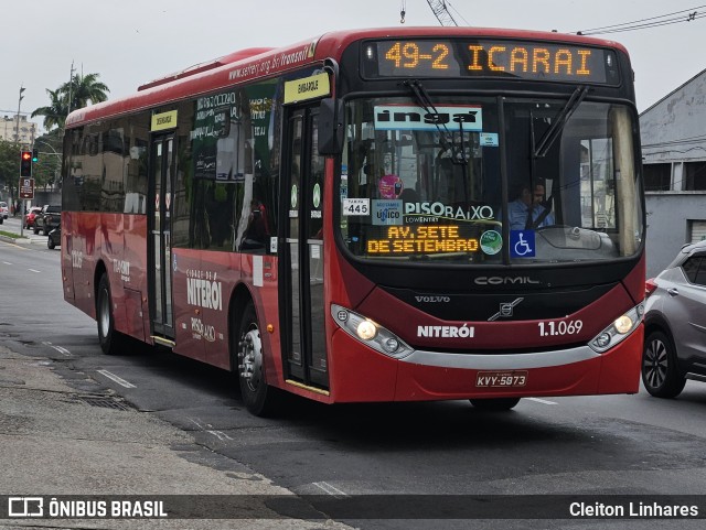Auto Lotação Ingá 1.1.069 na cidade de Niterói, Rio de Janeiro, Brasil, por Cleiton Linhares. Número da foto: #12584307.
