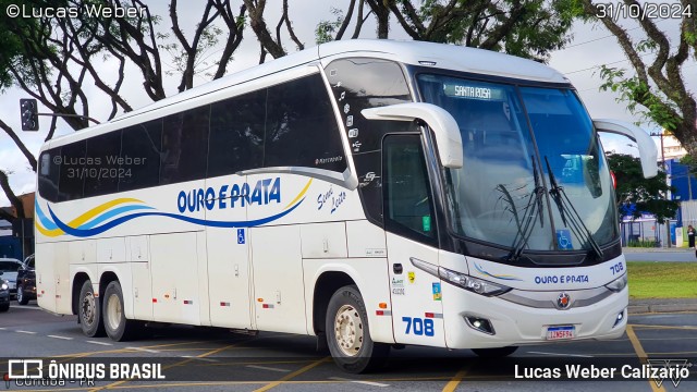 Viação Ouro e Prata 708 na cidade de Curitiba, Paraná, Brasil, por Lucas Weber Calizario. Número da foto: #12584696.