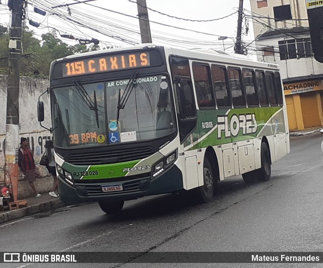Transportes Flores RJ 128.026 na cidade de Belford Roxo, Rio de Janeiro, Brasil, por Mateus Fernandes. Número da foto: #12584675.