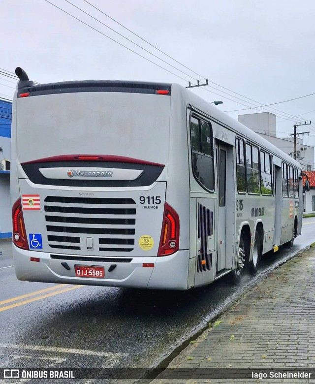 BluMob - Concessionária de Transporte Urbano de Blumenau 9115 na cidade de Blumenau, Santa Catarina, Brasil, por Iago Scheineider. Número da foto: #12584573.