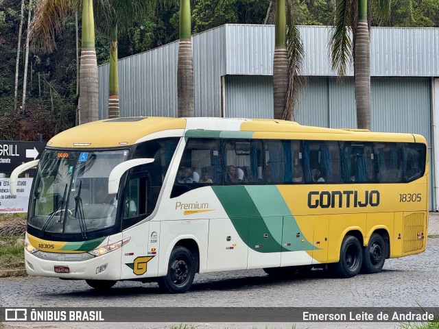 Empresa Gontijo de Transportes 18305 na cidade de Manhuaçu, Minas Gerais, Brasil, por Emerson Leite de Andrade. Número da foto: #12587214.