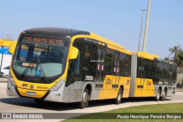 Mobi Rio E902181 na cidade de Rio de Janeiro, Rio de Janeiro, Brasil, por Paulo Henrique Pereira Borges. Número da foto: #12586808.