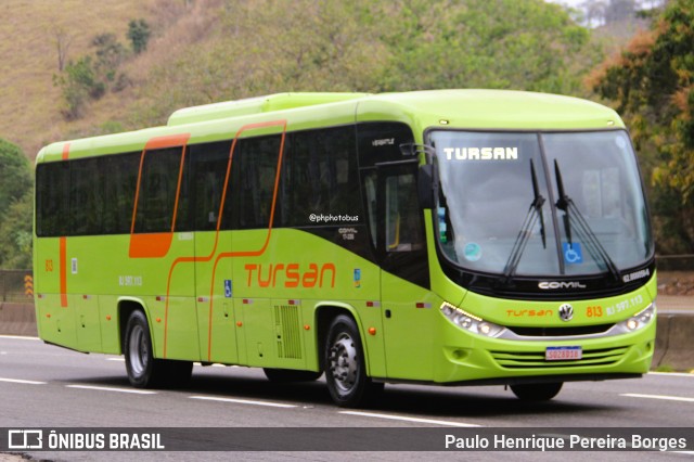 Tursan - Turismo Santo André 813 na cidade de Piraí, Rio de Janeiro, Brasil, por Paulo Henrique Pereira Borges. Número da foto: #12586851.