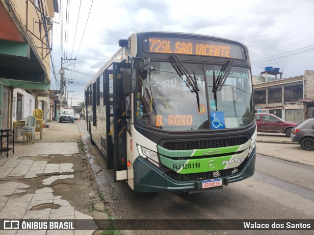 Transportes Flores RJ 128.119 na cidade de Belford Roxo, Rio de Janeiro, Brasil, por Walace dos Santos. Número da foto: #12586504.