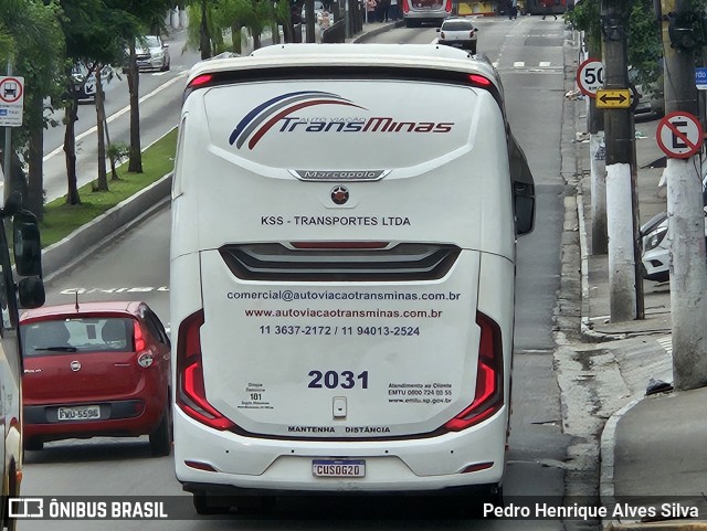 Auto Viação TransMinas 2031 na cidade de São Paulo, São Paulo, Brasil, por Pedro Henrique Alves Silva. Número da foto: #12585522.