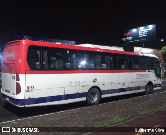 Viação Piracicabana 5138 na cidade de Praia Grande, São Paulo, Brasil, por Guilherme Silva. Número da foto: #12584380.