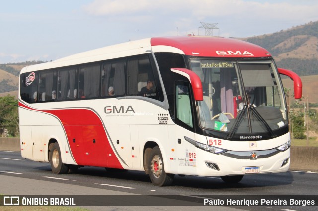 GMA Transportes 512 na cidade de Roseira, São Paulo, Brasil, por Paulo Henrique Pereira Borges. Número da foto: #12589464.