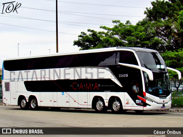 Auto Viação Catarinense 324318 na cidade de São Paulo, São Paulo, Brasil, por César Ônibus. Número da foto: #12589572.