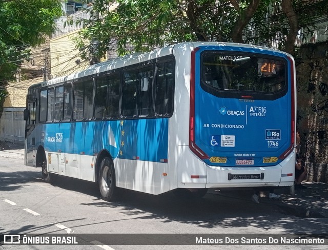 Viação Nossa Senhora das Graças A71516 na cidade de Rio de Janeiro, Rio de Janeiro, Brasil, por Mateus Dos Santos Do Nascimento. Número da foto: #12591396.