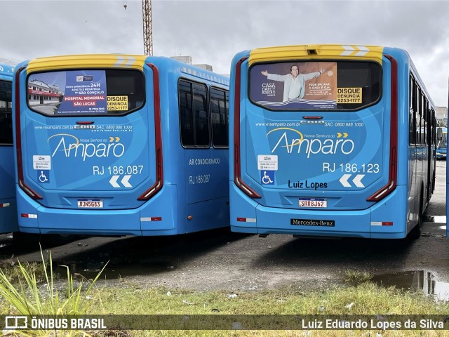 Viação Nossa Senhora do Amparo RJ 186.123 na cidade de Niterói, Rio de Janeiro, Brasil, por Luiz Eduardo Lopes da Silva. Número da foto: #12591555.