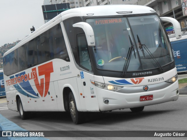 Viação Teresópolis RJ 203.019 na cidade de Rio de Janeiro, Rio de Janeiro, Brasil, por Augusto César. Número da foto: #12591265.